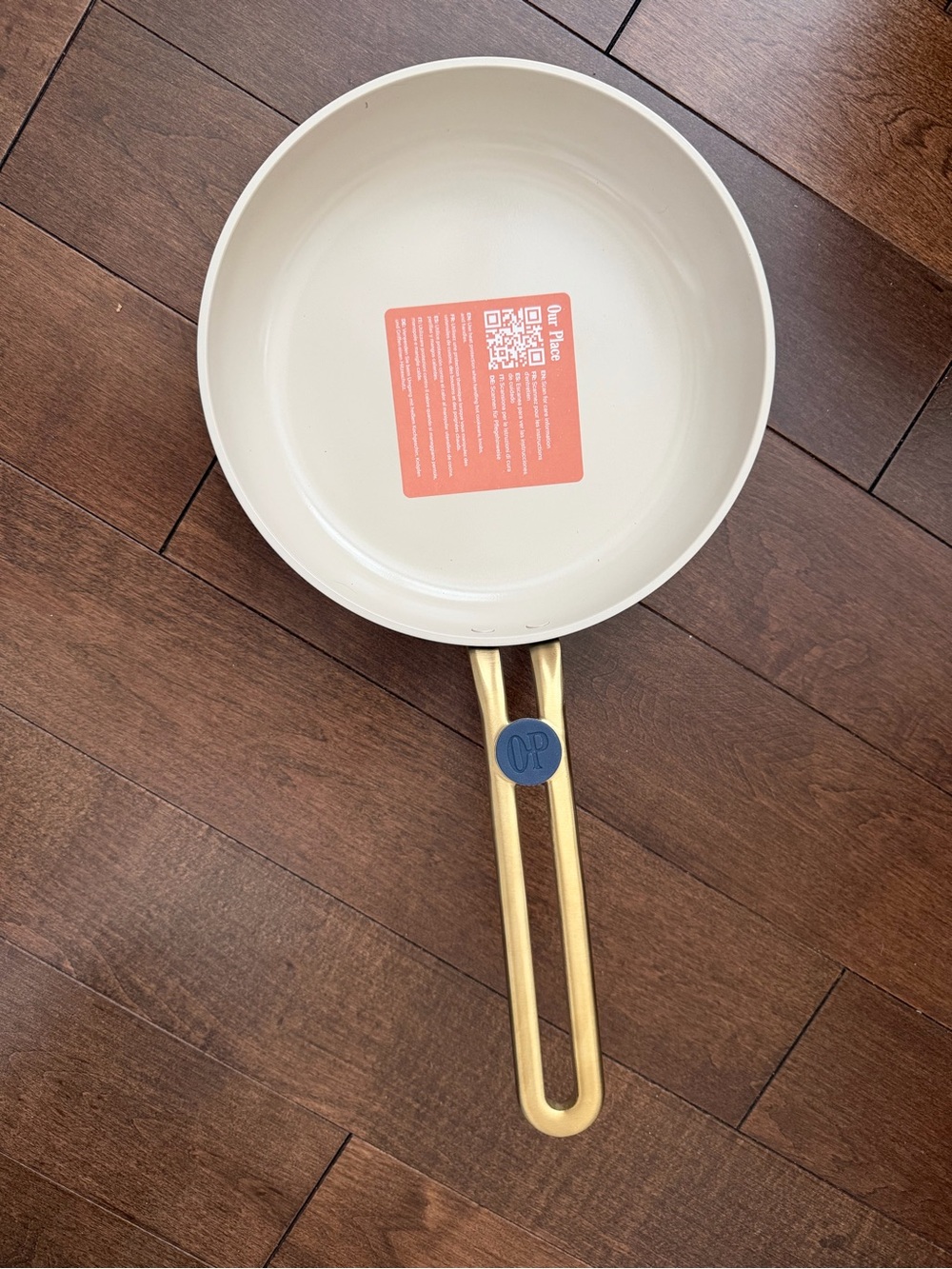 8” Our Place Cream Skillet with Gold Handle